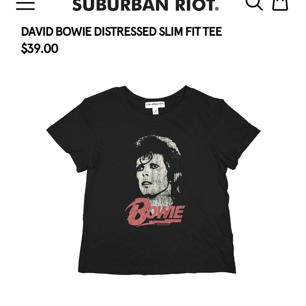 Suburban Riot Tshirt. Bowie.